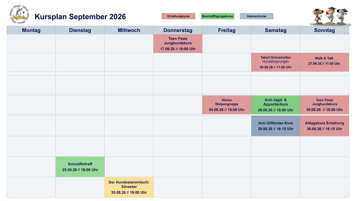 Kursplan September